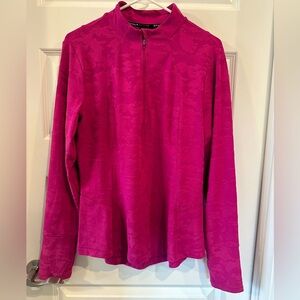 Spyder Women’s Hot Pink 1/4 Zip Activewear Sport Sweatshirt Size Large
